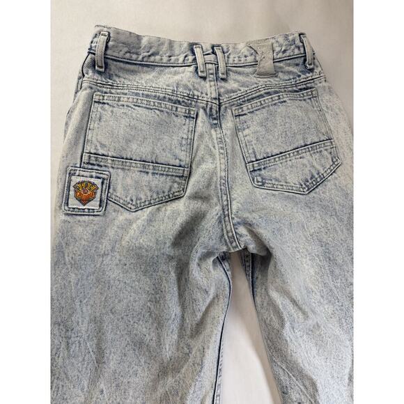 Vintage 80s Pepsi University Acid Wash Jeans USA Made Denim Straight Leg 27*28 - Picture 12 of 13